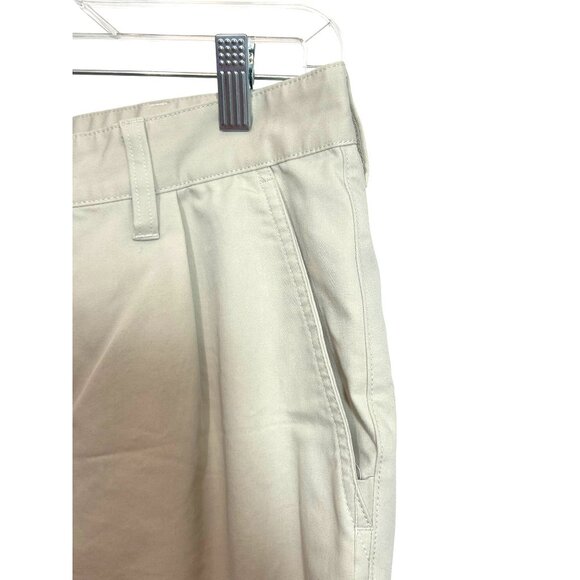 Adidas Men’s Pants 30 x 34 Light Beige Cargo Pocket Logo Pleated Pockets Loops - Picture 6 of 16